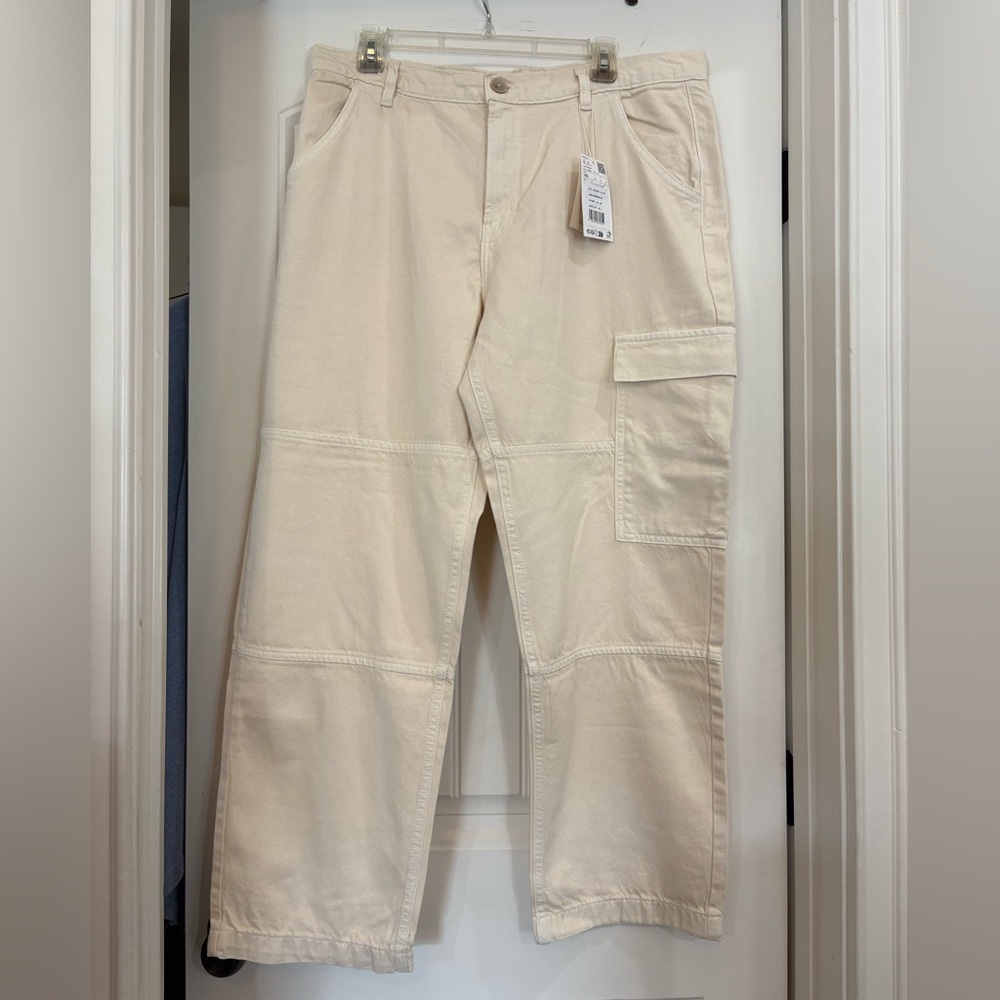 Mango Cream Wide Leg Pants